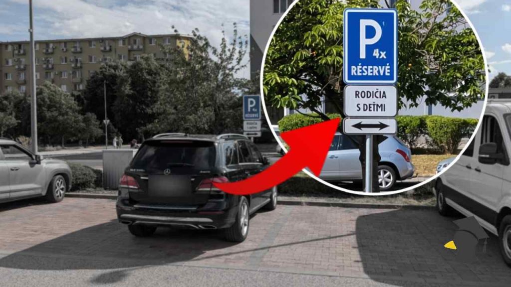 Môžeš autom parkovať na parkovacích miestach pre rodiny s deťmi, aj keď deti nemáš?